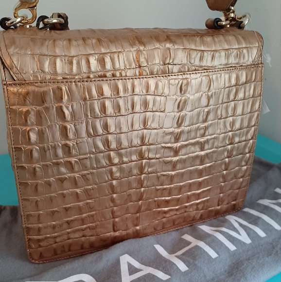 NWT Brahmin RARE COLOR "ROSE GOLD" OPHELIA Strada Satchel - Picture 2 of 12